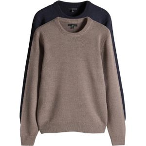 The Set Trui  navy / mokka