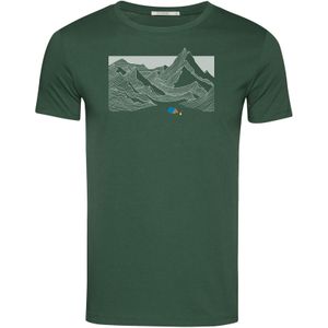 GREENBOMB Shirt 'Nature Valley'  crème / donkergroen