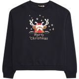ONLY GIRLS - KOGYDA XMAS - Sweatshirt - Nachtblauw / Ombergrijs / Donkerrood / Wit