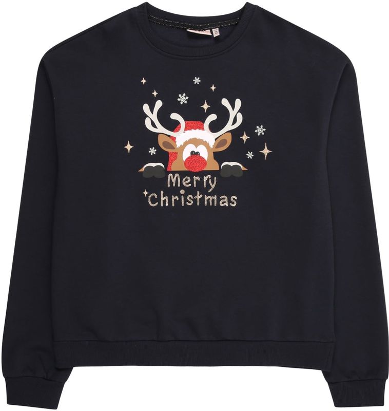 ONLY GIRLS - KOGYDA XMAS - Sweatshirt - Nachtblauw / Ombergrijs / Donkerrood / Wit