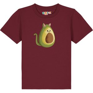 watabout.kids Shirt 'Avocato'  sepia / limoen / olijfgroen / bordeaux