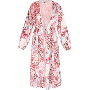 IZIA Kimono  beige / lichtblauw / bruin / pink