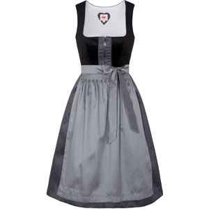SPIETH & WENSKY Dirndl 'Buchsbaum'  grijs / zwart