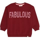 Only - Mini Sweatshirt - Rosa/Wijnrood - Ronde Hals - Lange Mouw