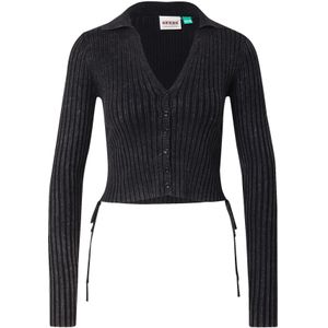 GUESS Originals Gebreid vest  zwart gemêleerd