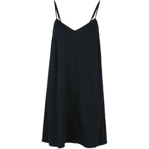 Les Lunes Negligé 'BLOOM Sleep Dress shiny'  zwart