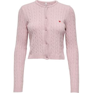ONLY Gebreid vest 'ONLKatia'  lichtroze