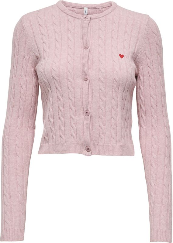 ONLY Gebreid vest 'ONLKatia'  lichtroze