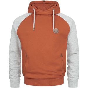 INDICODE JEANS Sweatshirt 'Rowland'  grijs / donkeroranje