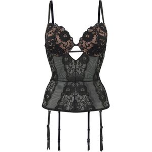 Zwart/caramel - BH - Met Push-up-kussens - Verstelbare Bandjes - 77% Polyamide