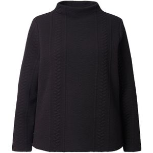 Ulla Popken Sweatshirt  zwart