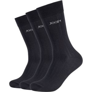 JOOP! - Sokken - Zwart - 3 Pack - Jersey met Logoprint