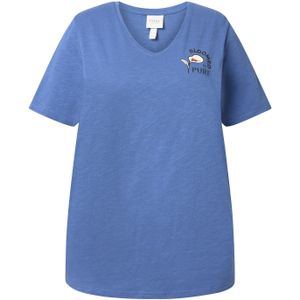 Ulla Popken Shirt  lichtblauw / groen / aubergine / zwart