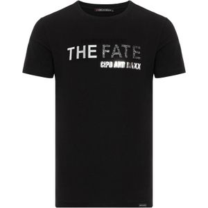 CIPO & BAXX Shirt  zwart / zilver / wit