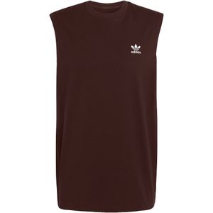 ADIDAS ORIGINALS Shirt 'Trefoil Essentials'  chocoladebruin / wit