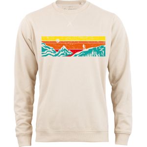 Cotton Prime Sweatshirt 'Let's Hiking'  beige / blauw / geel / oranje