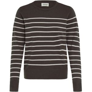 Oxmo Trui 'FKEANA'  ombergrijs / wit