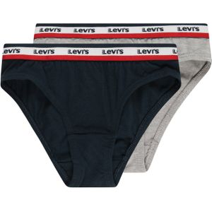 Marine/Grijs Mêlee - Slips - Katoen/Elastaan - Aansluitend