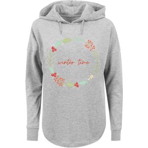 F4NT4STIC Sweatshirt 'Winter Time'  grijs / rood