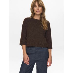 NÜMPH Trui 'Nuriette'  bruin gemêleerd