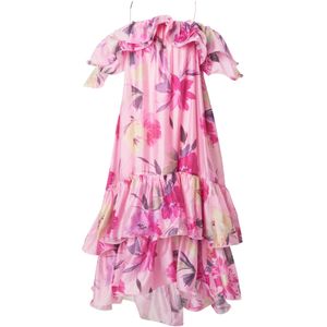 & Other Stories Oversized jurk  lichtgeel / braam / rosa / donkerroze