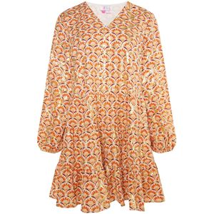 IZIA Blousejurk  goud / perzik / rood / wit