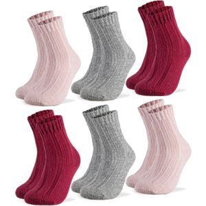 Occulto Sokken 'Niki'  grijs gemêleerd / rosa / magenta