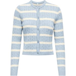 ONLY Gebreid vest 'ONLKATIA'  blauw / wit