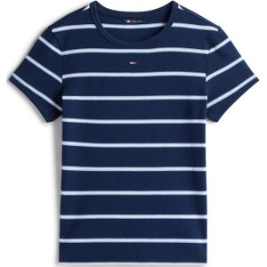 Tommy Jeans Shirt 'ESSENTIAL'  navy / lichtblauw / wit