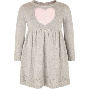 happy girls - Jurk - Grijs - Katoen - Knielengte - Lange Mouw