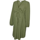 Mlmaddy - Zwangerschapsjurk - V-Hals - Lange Mouwen - Knielengte