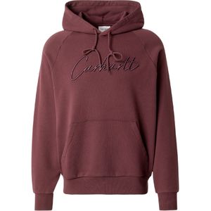 Carhartt WIP - Ray Hoodie - Rood - Losse Pasvorm - Ton-sur-ton Script-branding