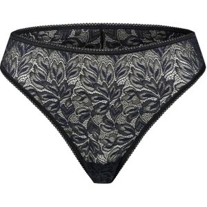 Erlich Textil Slip 'Iconic Lace'  zwart gemêleerd