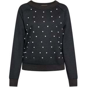 faina Sweatshirt  zwart / transparant / parelwit