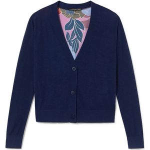 Lola Casademunt Gebreid vest  marine / lichtblauw / orchidee / bourgogne