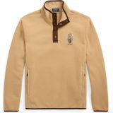 Fleecepullover met opstaande kraag en stitching