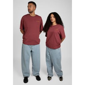 HOMEBOY Shirt 'Old School'  goudgeel / bourgogne