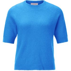 Rich & Royal - Trui - Blauw - Effen - Normale Pasvorm - Halve Mouw