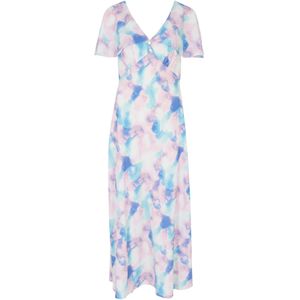 Apricot Zomerjurk  blauw / pink / wit