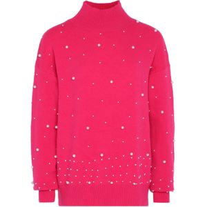 faina Trui  pink / wit