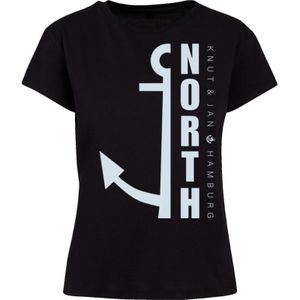 F4NT4STIC Shirt 'North Anker'  zwart / wit