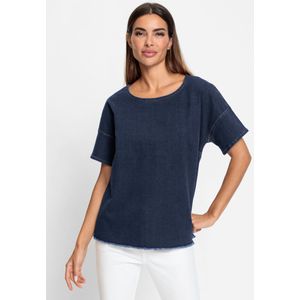 Blouse - Donkerblauw - 72% Katoen 27% Polyester 1% Elastaan