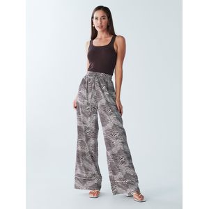 BWLDR Broek 'Kenny'  donkerbruin / wit