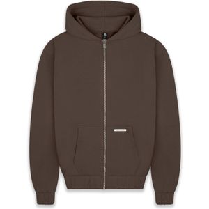 Dropsize Sweatvest  chocoladebruin