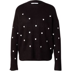 Hailys Trui 'Ho44lly'  zwart / wit