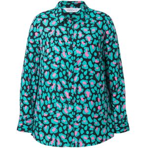 Studio Untold Blouse  turquoise / lichtroze / zwart