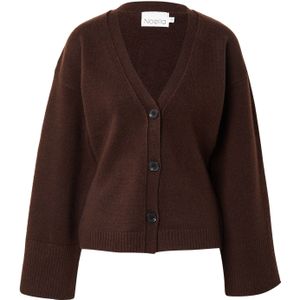 Noella Gebreid vest 'Lenyx'  chocoladebruin