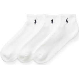Polo Ralph Lauren - Set van 3 - Witte Sokken - Homewear - Katoen - Polyester - Elastaan