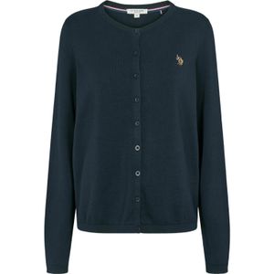 U.S. POLO ASSN. Gebreid vest 'Kimmi'  saffier