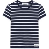 Shirt - KARDA - Gestreept - Jersey - Slanke Pasvorm - Kwartmouw